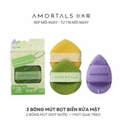 Set 3 Bông Mút Rửa Mặt Bọt Biển Amortal