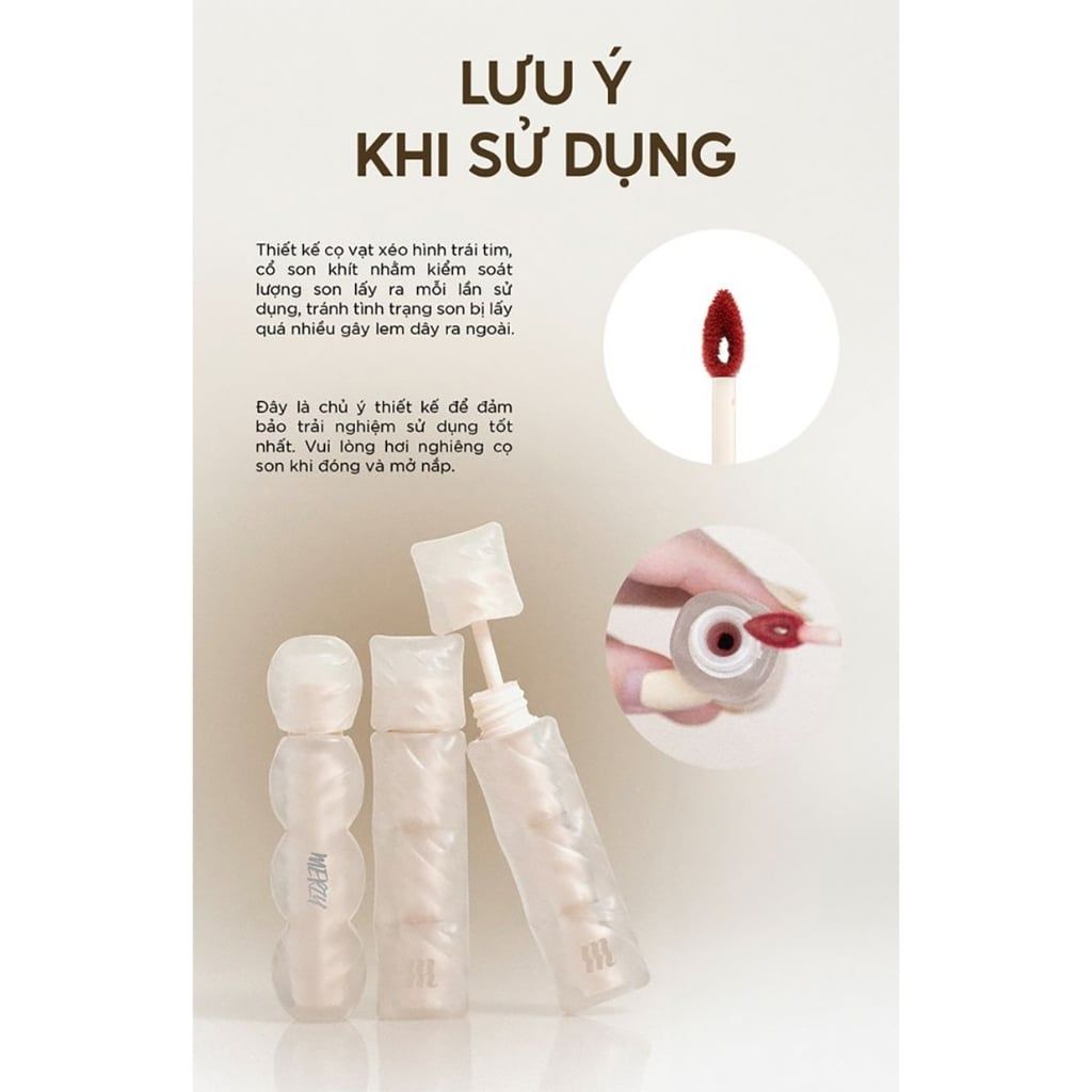 Son Phao Kem Lì Mềm Mịn Như Bơ, Lâu Trôi Merzy Puffer Mellow Tint 3.7g