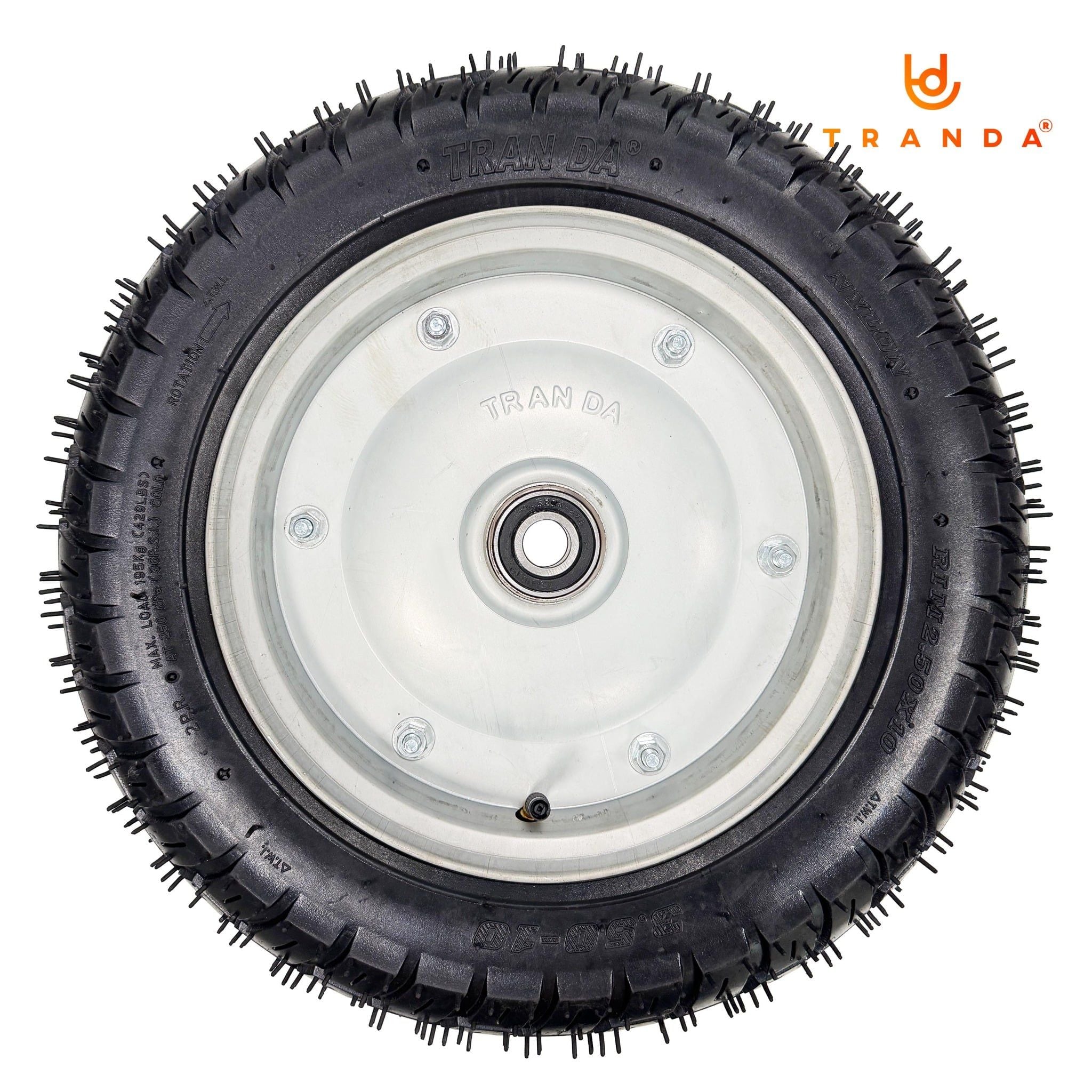  Bánh hơi 3.50-10, gai H76, mâm mạ kẽm, có đùm 