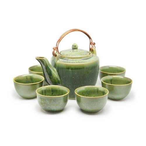 ĐG Bộ ấm dáng mới- 1 ấm - 6 cốc không chân