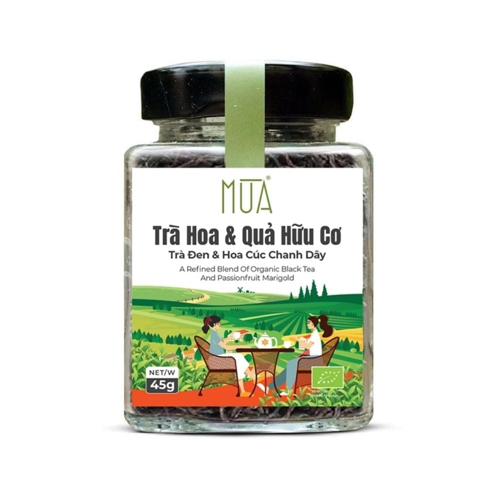Trà hoa quả hữu cơ Mùa / A refined blend of Organic black tea and passionfruit marigold