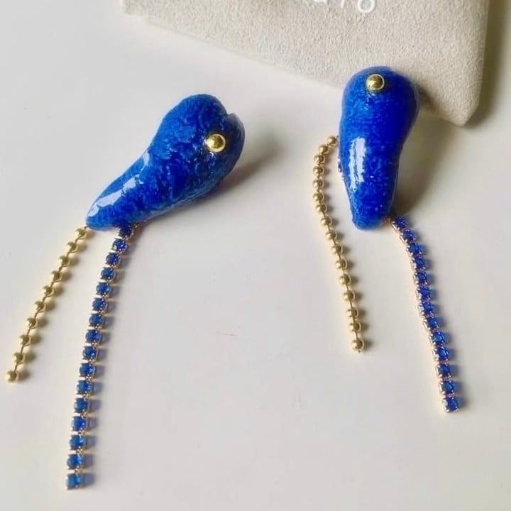 Khuyên tai gốm thủ công, Bát Tràng (Cá)