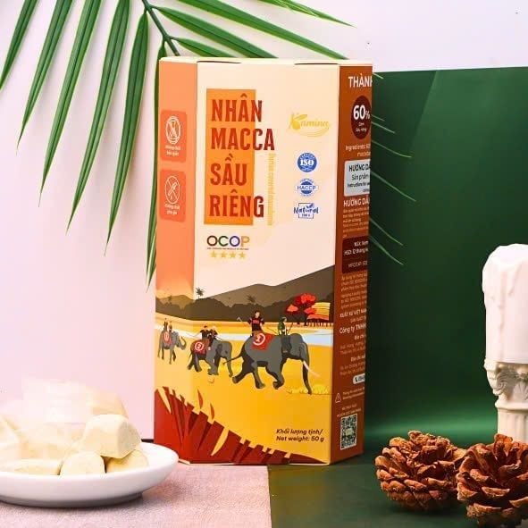 Nhân macca sầu riêng sấy thăng hoa, Buôn Hồ