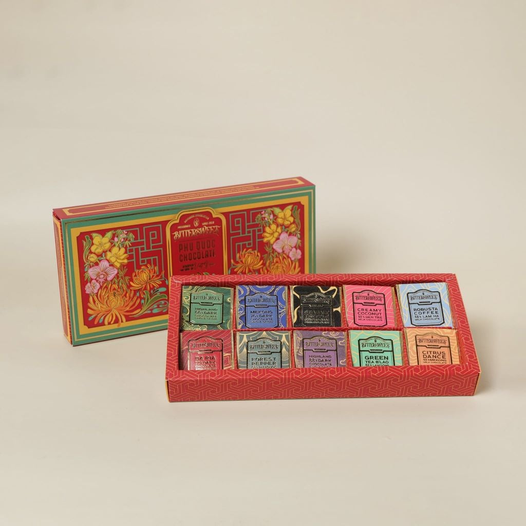 Hộp Sô cô la THIỀU HOA 06gr - 10 viên