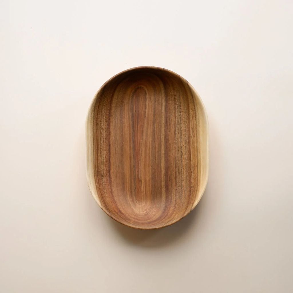 Bát Oval Thấp Gỗ Keo nhỏ