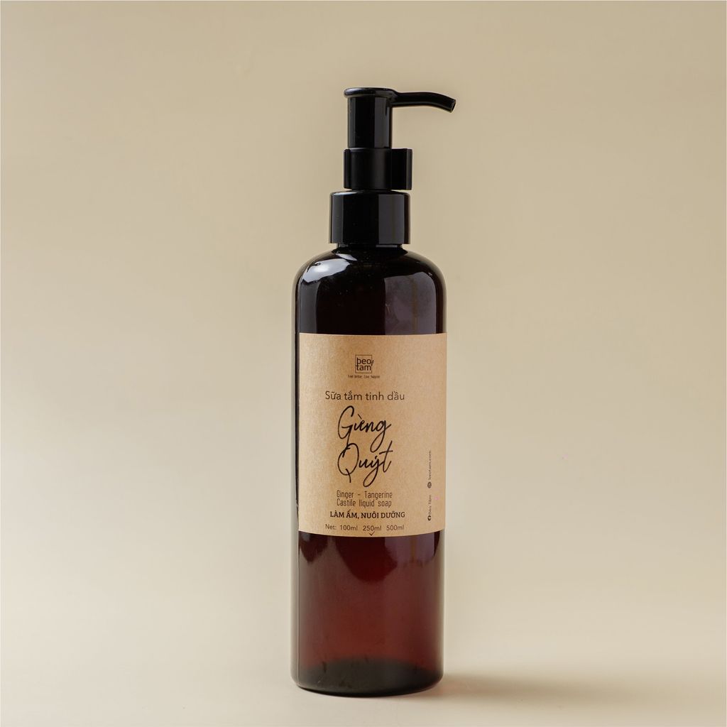 Sữa Tắm tinh dầu Gừng Quýt/ Ginger Tangerine Castile Liquid Soap (250ml/chai)