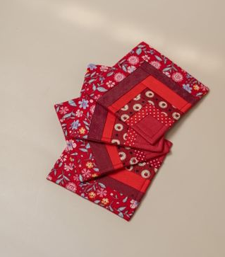 Set lót ly kantha 4 cái