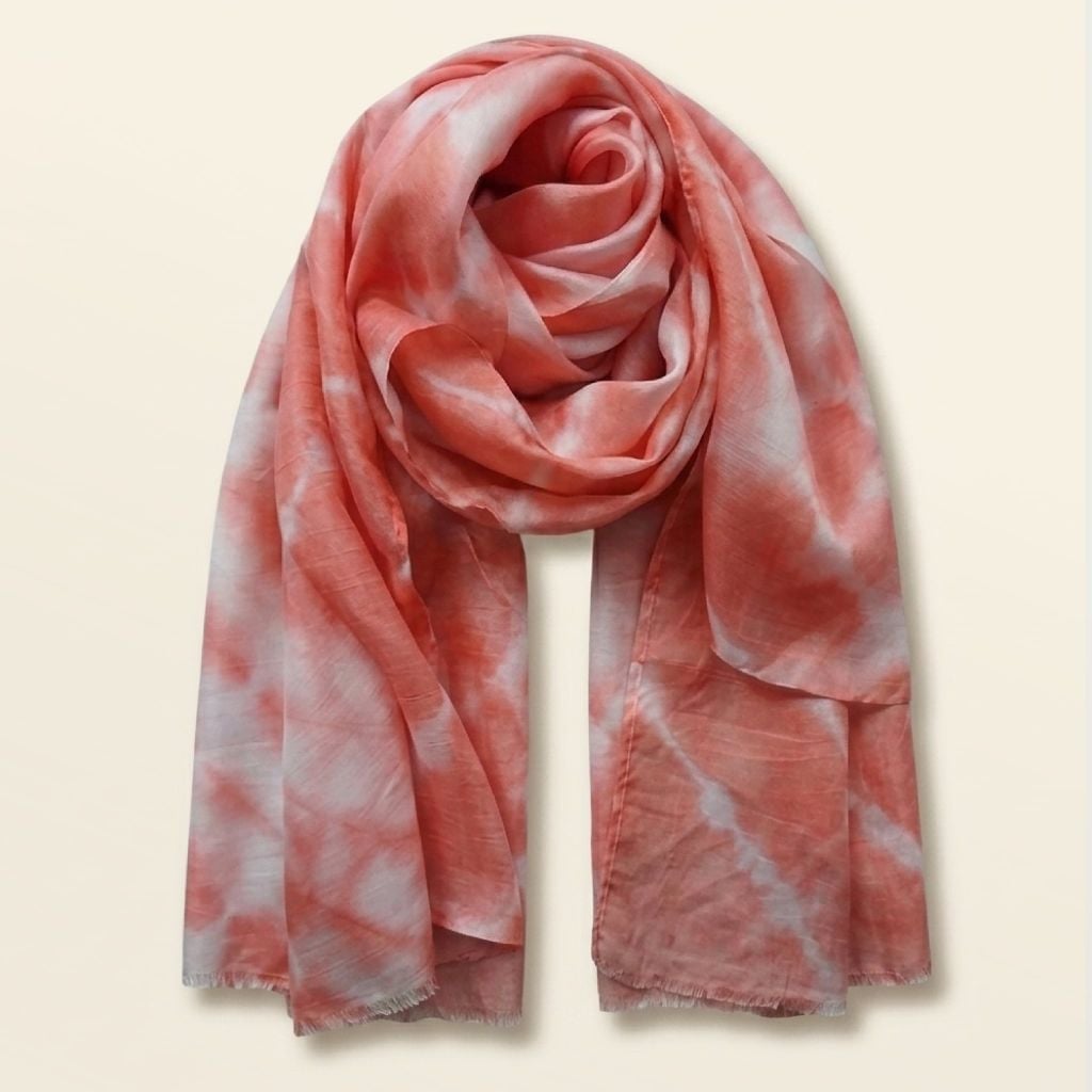 Khăn lụa dài, Hoa Tiến/ Hoa Tien Handwoven Long Silk Scarf