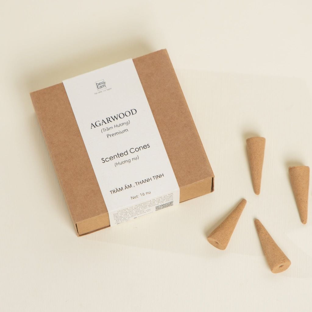 Hương Nụ Trầm Hương/ Agarwood Incense Cones (16 nụ/ hộp)