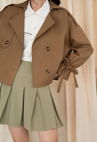 Layla Cropped Trenchcoat - 