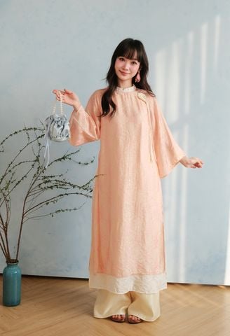 Áo Dài Hồng Đào - 