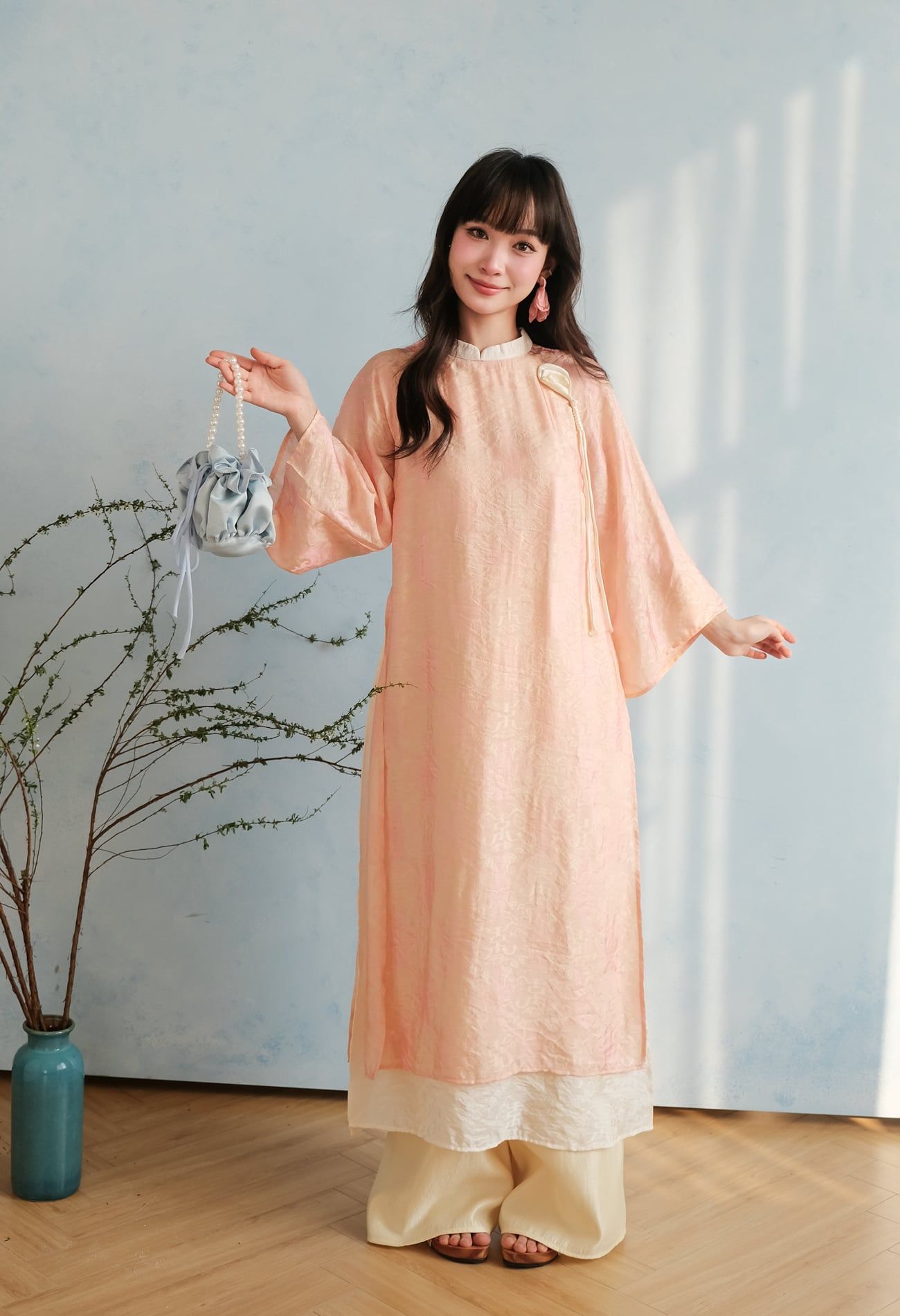 Áo Dài Hồng Đào