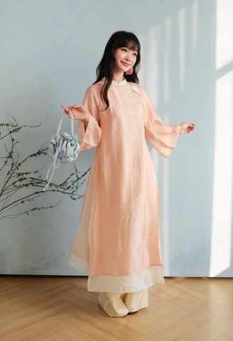 Áo Dài Hồng Đào - 