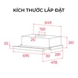  Máy Hút Mùi Âm Tủ CH 1170 P 