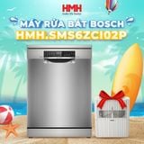  Máy Rửa Bát Độc Lập Bosch SMS6ZCI02P - Series 6 - Sấy Zeolith - Home Connect 