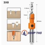  Mũi khoan 2 tầng kèm roa 3*8 