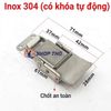  Khóa inox 304 loại phẳng, Khóa Hộp , Khóa Hòm JT500 có lẫy khóa 