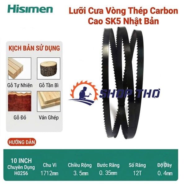  Lưỡi cưa vanh Hisimen H0256 (1712x3.5x12T) 