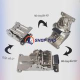  Bản lề chân bàn gấp, bản lề nối cánh mở 0-90-180 độ phanh kép màu vàng 
