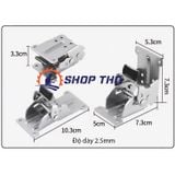  Bản lề chân bàn gấp, bản lề nối cánh mở 0-90-180 độ phanh kép màu vàng 