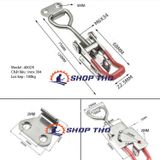  Sập móc nhanh, kẹp định vị GH4002k(4002k) inox 304 có lỗ móc khóa 