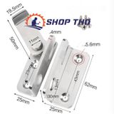  Chốt an toàn WITLANG, chốt khóa trái cửa có lỗ móc khóa cỡ lớn (mở phải) inox 201 