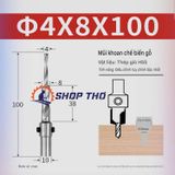  Mũi khoan thép gió 2 tầng , mũi khoan tầng, mũi khoan bậc HSS 4*8*100mm 