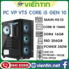 Máy tính để bàn PC Văn Phòng VT5 (Main H510, CPU Core i5 10400, DDR4 16GB, SSD256GB, PSU 350W, CASE, KEY+MOUSE)
