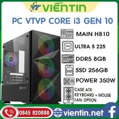 Máy tính để bàn PC AI VT3 (Main H810, Intel Ultra 5 225 DDR5 8GB, SSD256GB, PSU 350W, CASE, KEY+MOUSE)