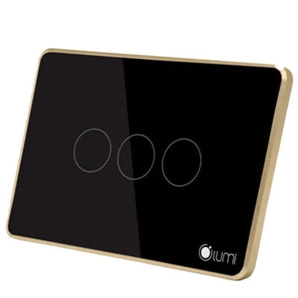 Công tắc cảm ứng Luto kính phẳng viền phẳng champagne