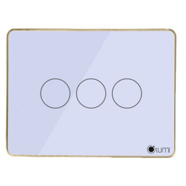 Công tắc cảm ứng Luto kính phẳng viền phẳng champagne