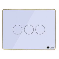 Công tắc cảm ứng Luto kính phẳng viền phẳng champagne