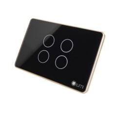 Công tắc cảm ứng Luto kính phẳng viền phẳng champagne