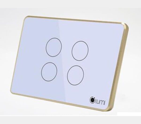 Công tắc cảm ứng Luto kính phẳng viền phẳng champagne