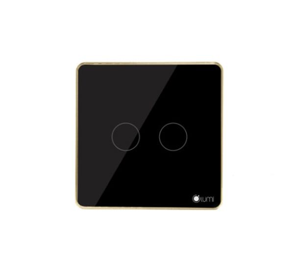 Công tắc cảm ứng Luto kính phẳng viền phẳng champagne