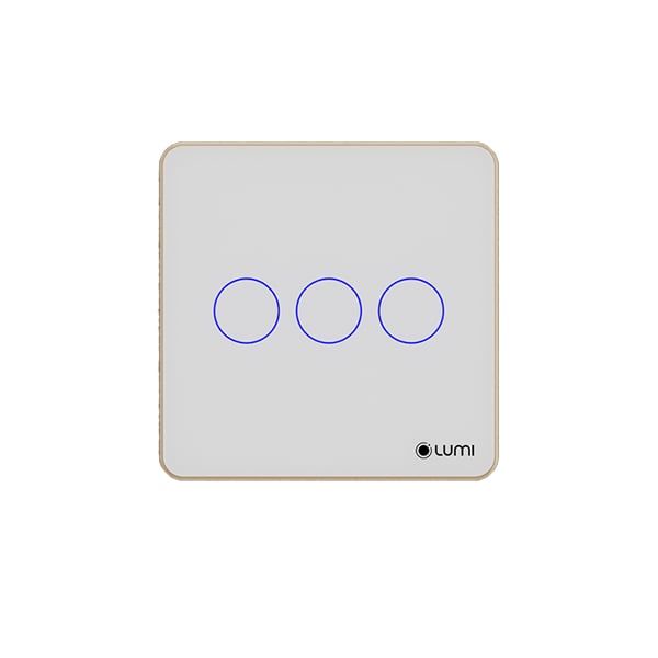 Công tắc cảm ứng Luto kính phẳng viền phẳng champagne