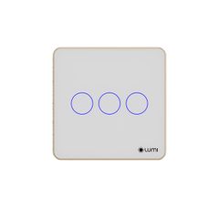 Công tắc cảm ứng Luto kính phẳng viền phẳng champagne