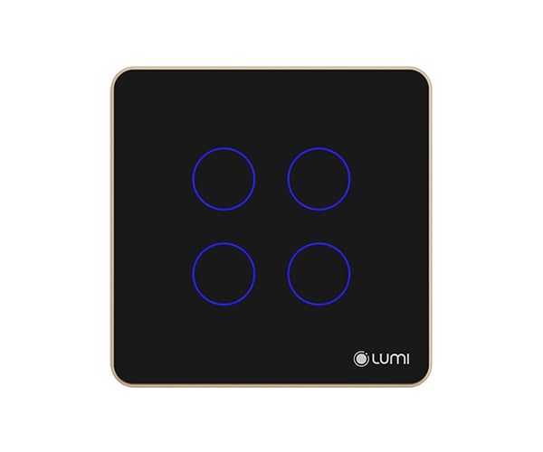 Công tắc cảm ứng Luto kính phẳng viền phẳng champagne