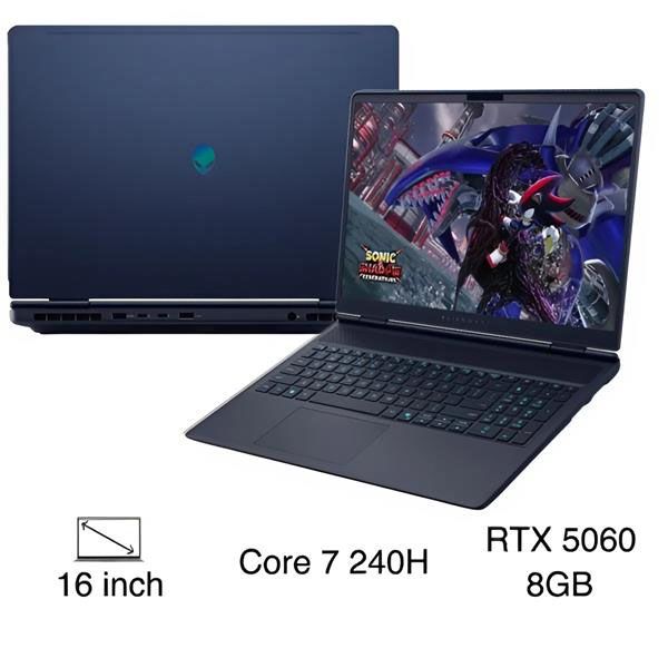 Laptop Dell Gaming Alienware 16 Aurora AC16250 (Core 7 240H I 32GB I 1TB I RTX 5060 8GB I 16' 2,5K 120Hz I Win11)