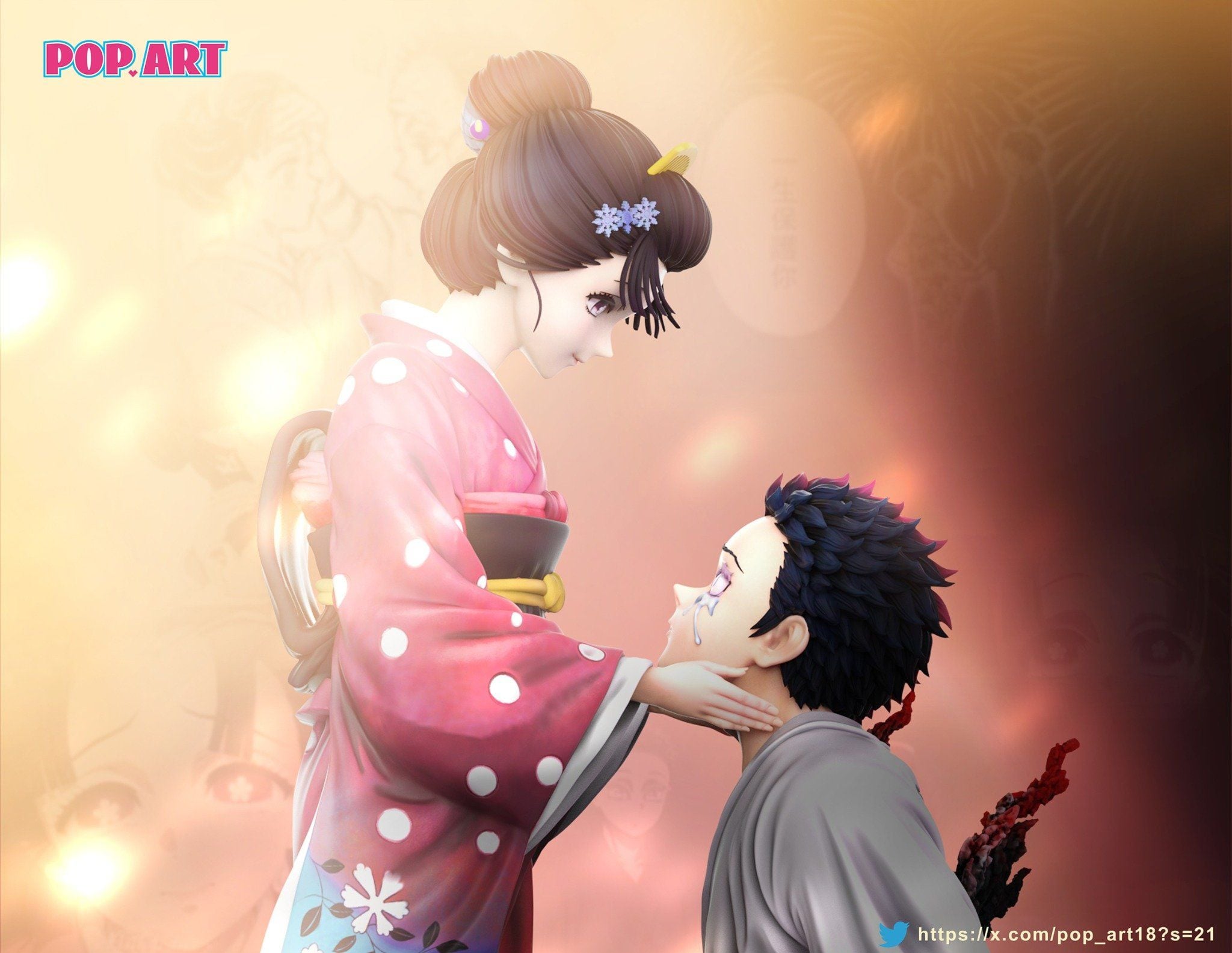 POP ART Studio Akaza Koyuki Kimetsu No Yaiba Flash Resin Shop pop-art-studio-akaza-koyuki-kimetsu-no-yaiba-flash-resin-shop