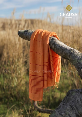  Khăn Choàng Sợi Tơ Tằm Thủ Công Dân Tộc Thái Trắng - Được dệt từ 70% tơ tằm tự nhiên, nhuộm màu củ nghệ thủ công truyền thống, nguyên liệu thiên nhiên, an toàn 