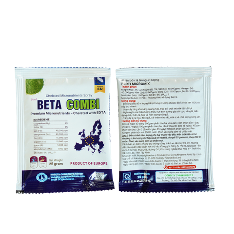 Phân Bón Lá Trung Vi Lượng - Beta Combi Nhập Khẩu Châu Âu - Gói 25g 