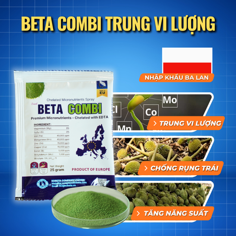  Phân Bón Lá Trung Vi Lượng - Beta Combi Nhập Khẩu Châu Âu - Gói 25g 