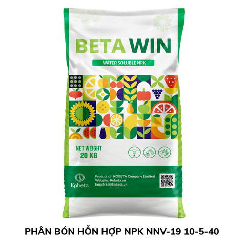  Beta Win NPK 10-5-40 - Phân Bón Hỗn Hợp NPK NNV-19 Bao 20kg 