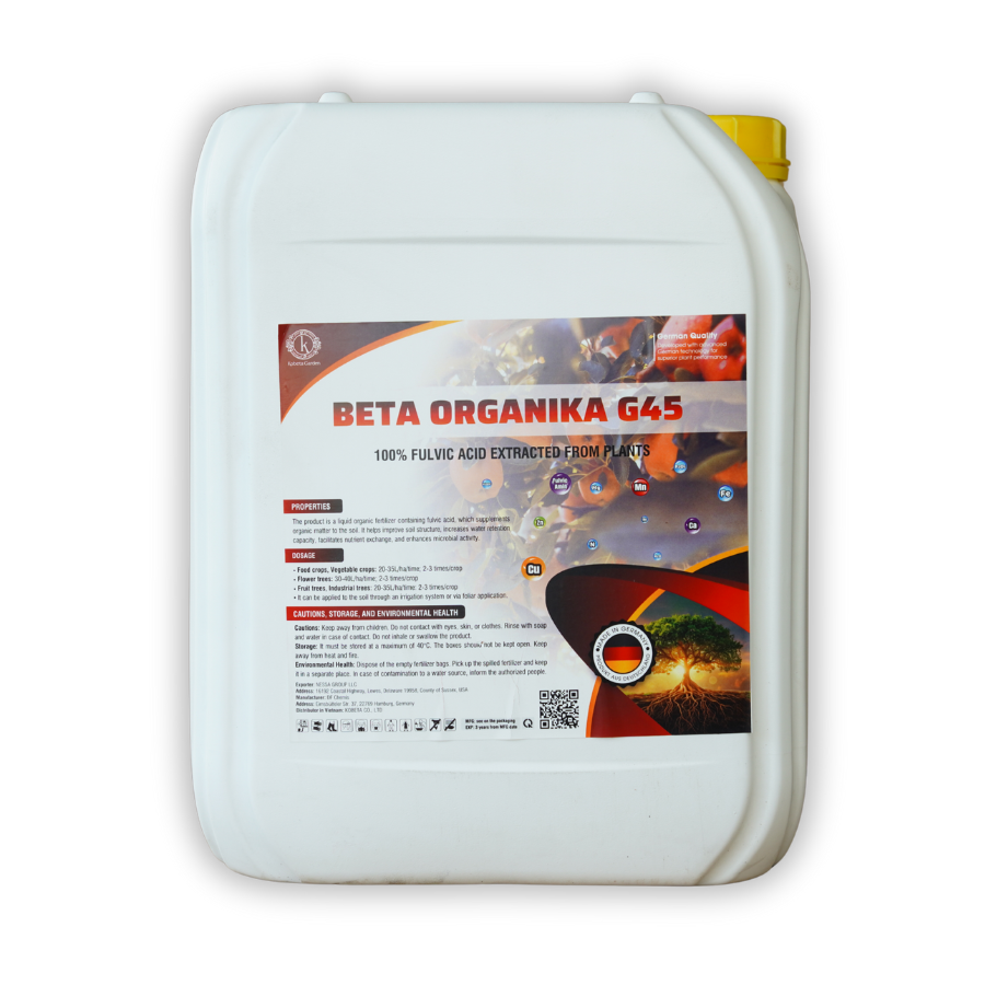 Can Zin Đức Beta Organika G45 can 20L phân bón hữu cơ nhập khẩu Đức