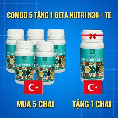  Combo 6 Chai Beta Nutri N36 + TE 500ml Nhập Khẩu Thổ Nhĩ Kỳ (Mua 5 Tặng 1) 