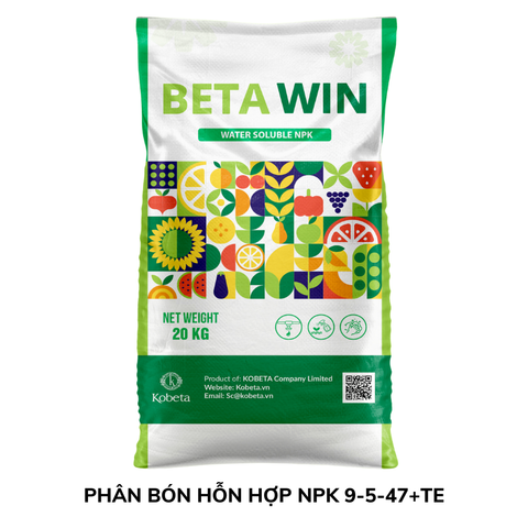  Beta Win NPK 9-5-47+TE - Phân Bón Hỗn Hợp NPK - Phân Đa Lượng Ev09 Bao 20kg 