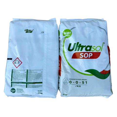  Phân Bón Kali Sulfat K2SO4 UltraSol SOP - Nhập Khẩu Bỉ - Bao 25kg 