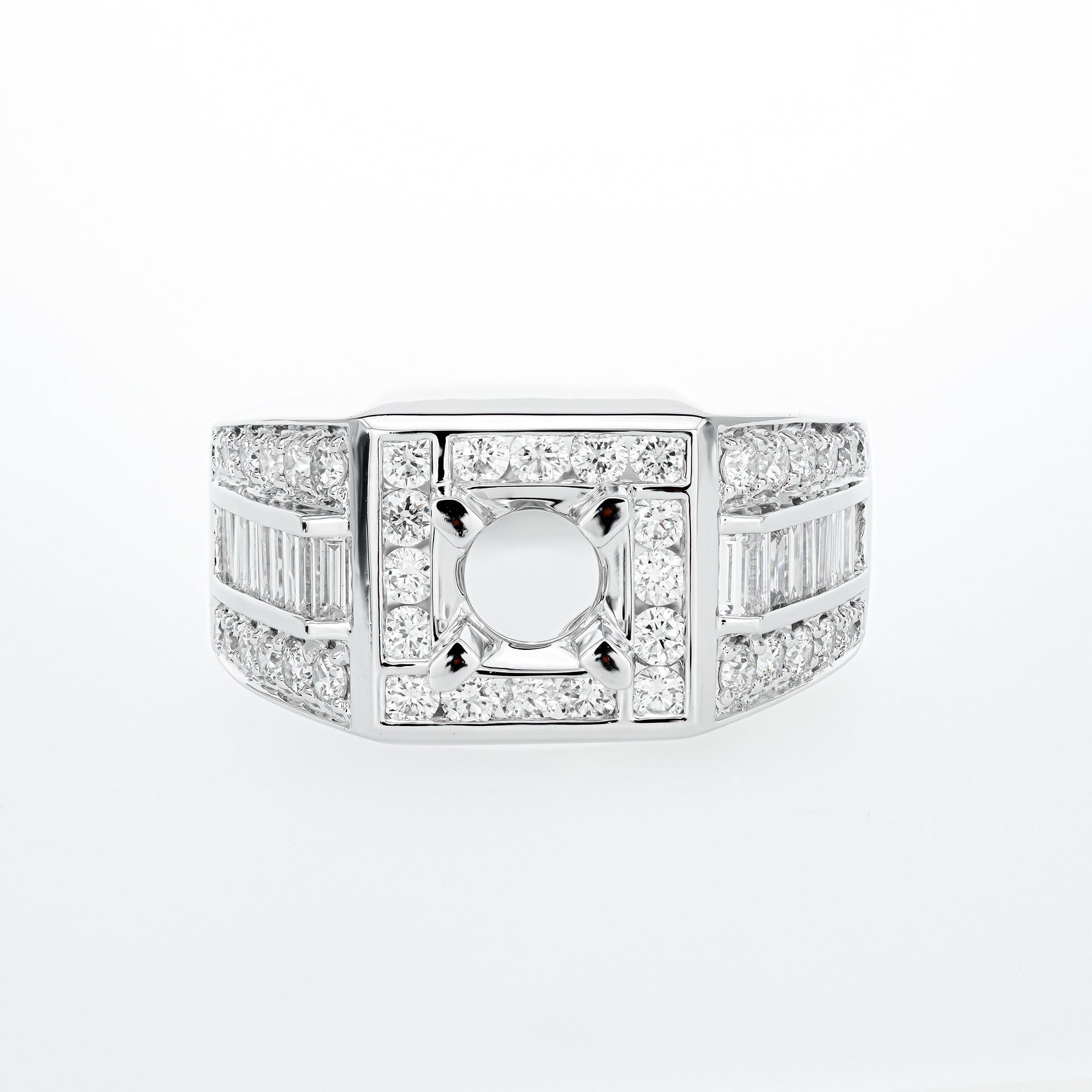 SQUARE HALO SEMI-SET MEN RING