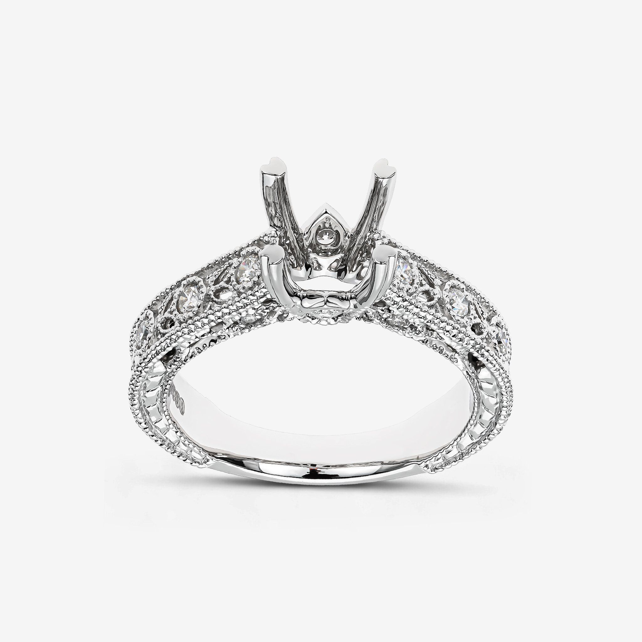 SEMI-SET MIGRAINE FILIGREEE RING